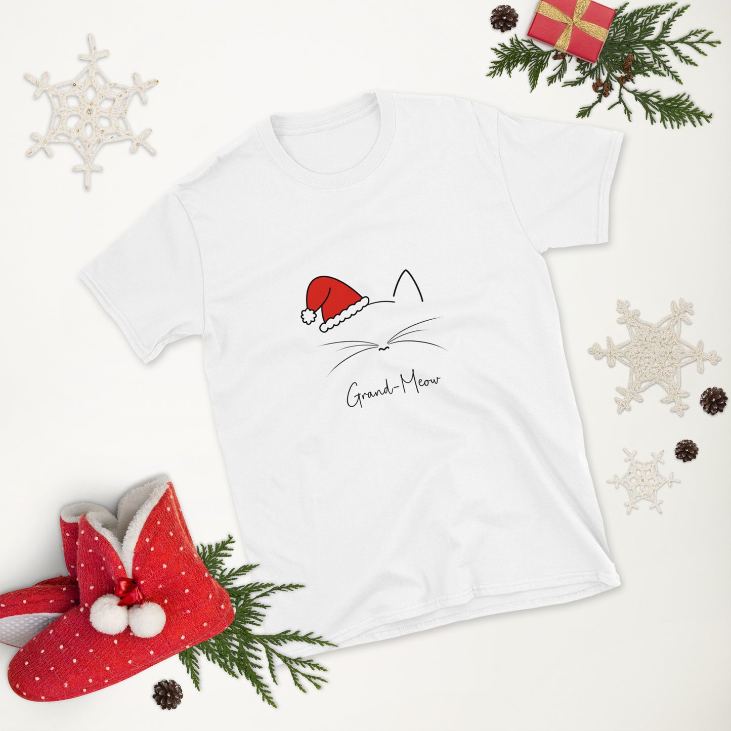 Grand-Meow! Christmas Short-Sleeve Unisex T-Shirt